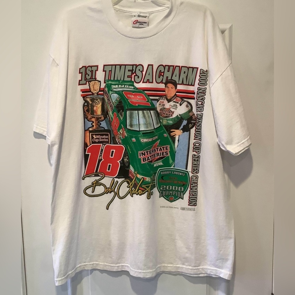 Vtg NASCAR Bobby Labonte 1st Times A Charm 2000 Winston Champion Size XL #18
